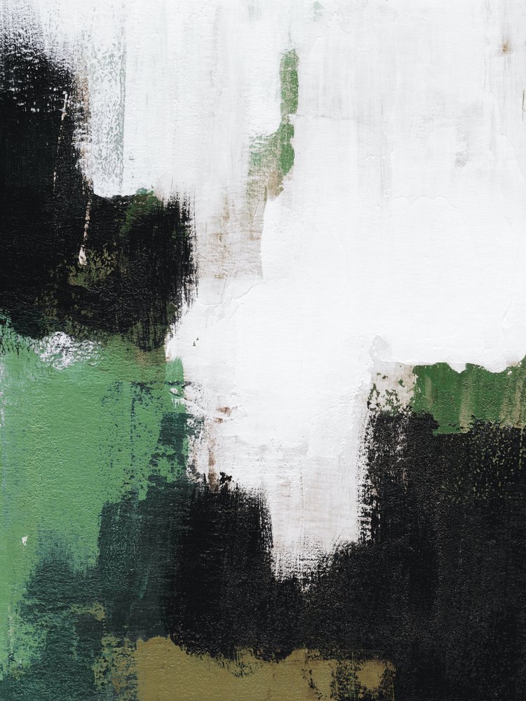 Modern Green Abstract Forms by Ejaaz Haniff