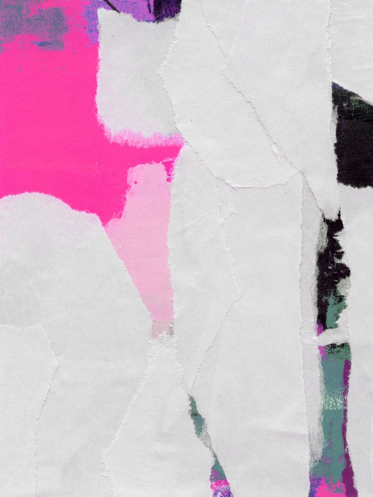 Pink Torn Abstract by Ejaaz Haniff