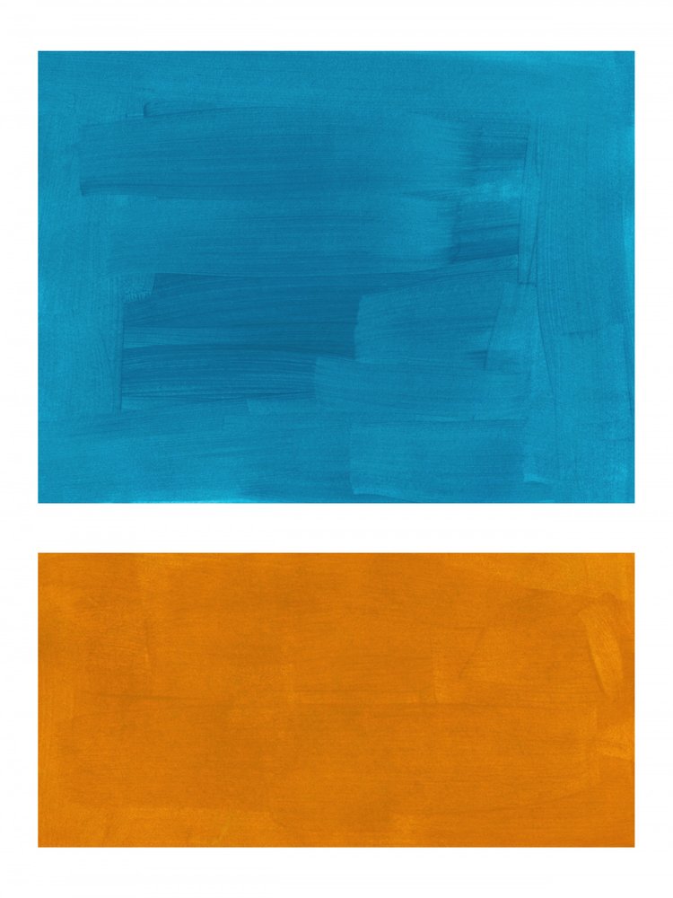 Teal Orange Color Blocks by Ejaaz Haniff