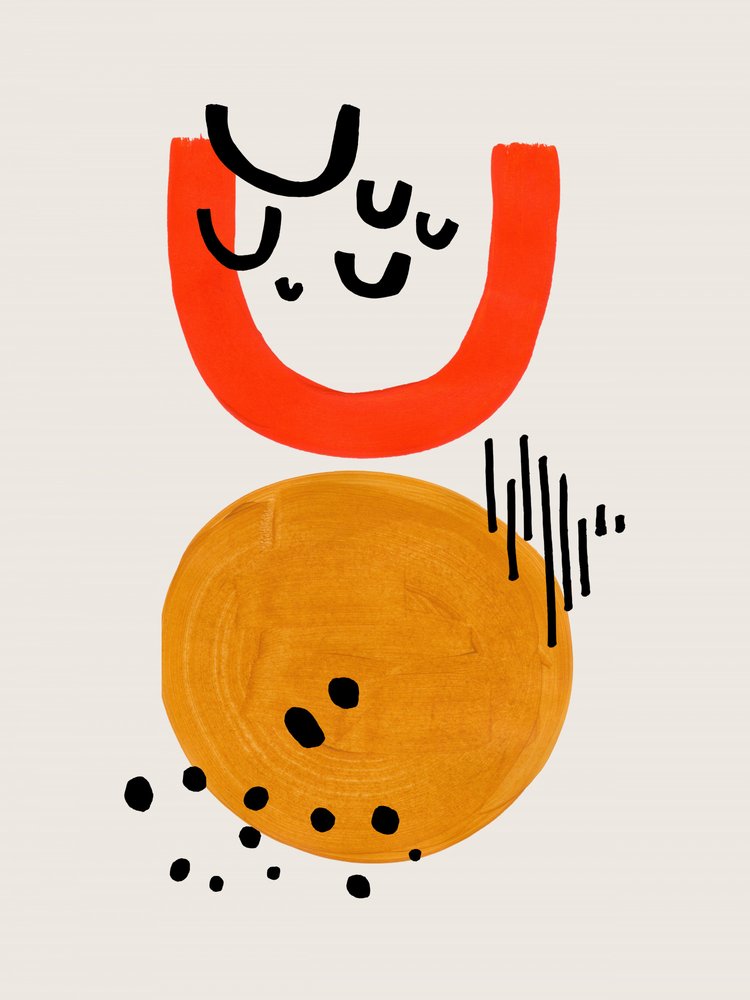 Warm Abstract Shapes by Ejaaz Haniff