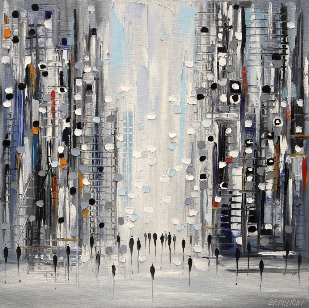 City Flow Abstract by Ekaterina Ermilkina