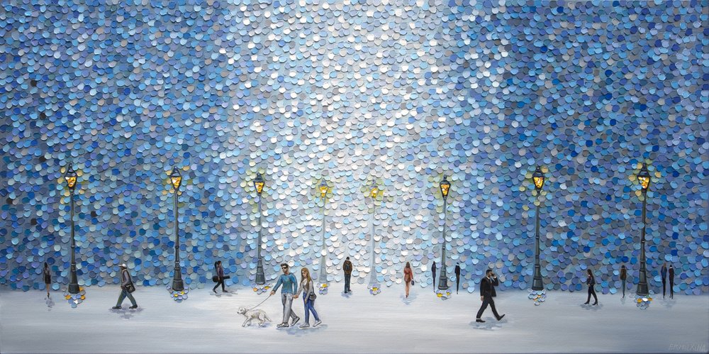 Glowing Night Walk by Ekaterina Ermilkina
