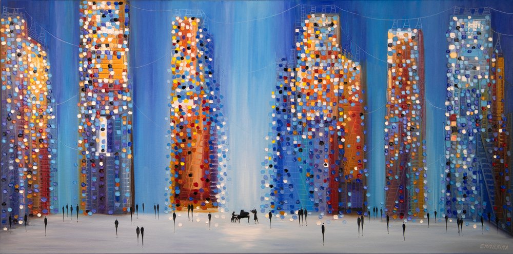 Vibrant City Night by Ekaterina Ermilkina