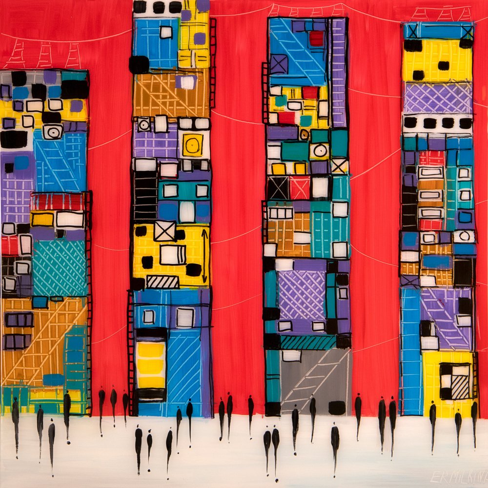 Vibrant City People by Ekaterina Ermilkina
