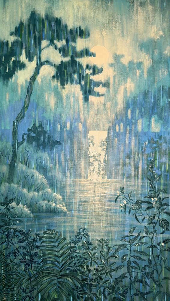 Rainy Moonlight Forest by Ekaterina Prisich
