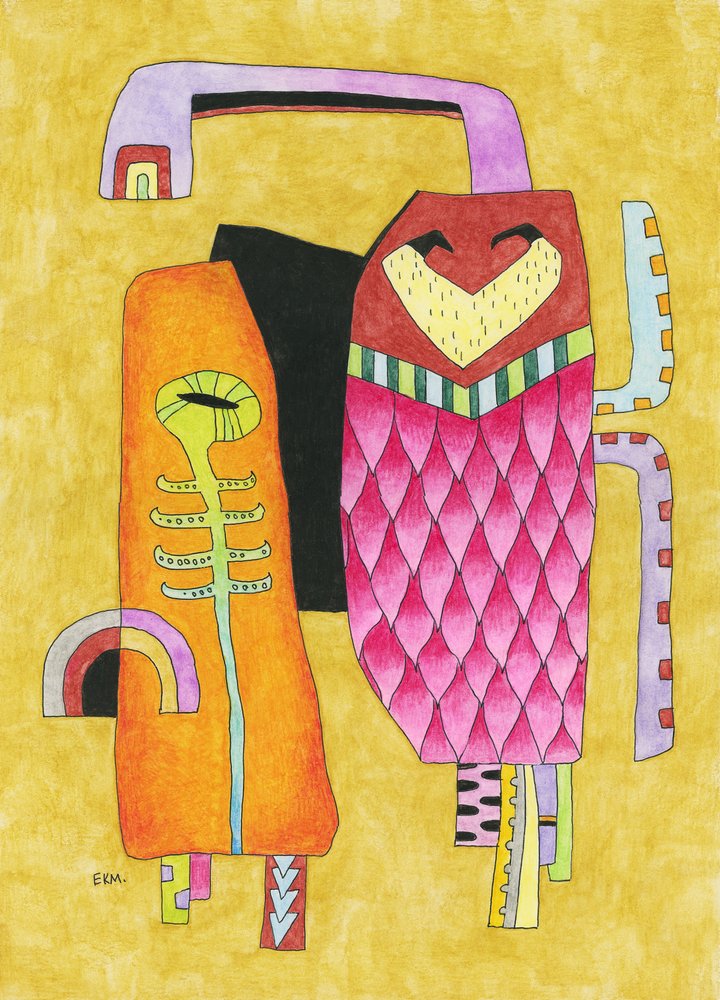 Whimsical Abstract Figures by Elena Khomutova-Miller