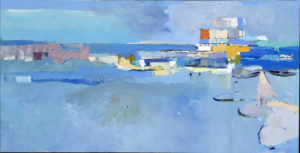 Calm Abstract Seascape by Elena Shraibman