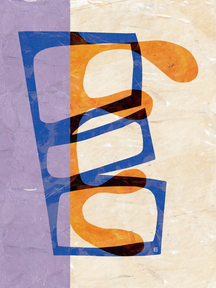 Layered Abstract Shapes by Ellen Greup