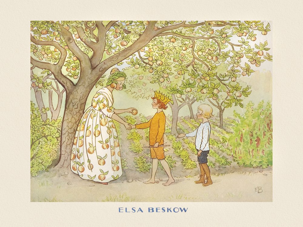 Lasse Liten in the Garden by Elsa Beskow