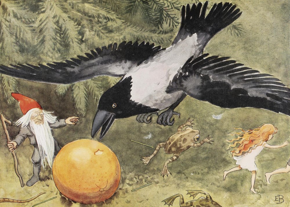 The Sun Egg (1932) - The Crow by Elsa Beskow