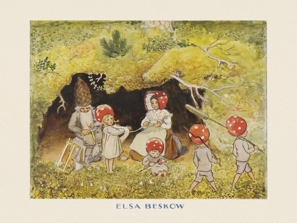 The Tomte Children Family by Elsa Beskow