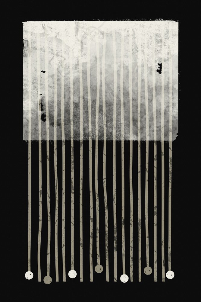 Abstract Falling Lines by Ema Paraschiv