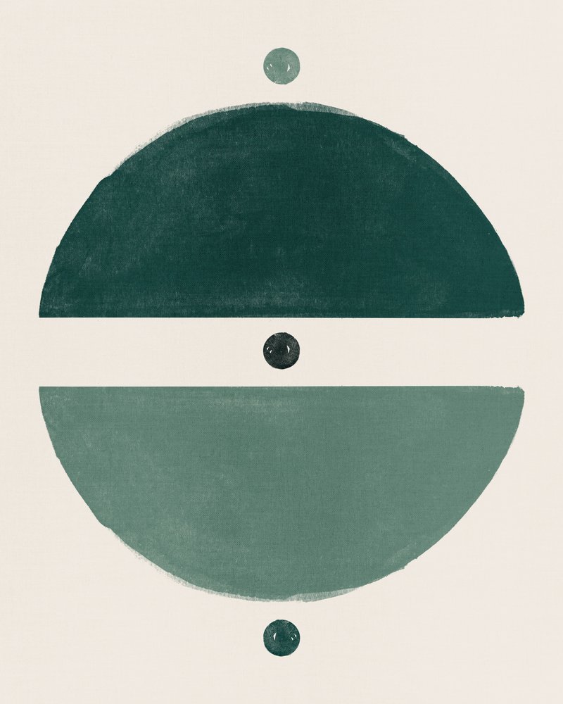 Abstract Green Balance by Ema Paraschiv