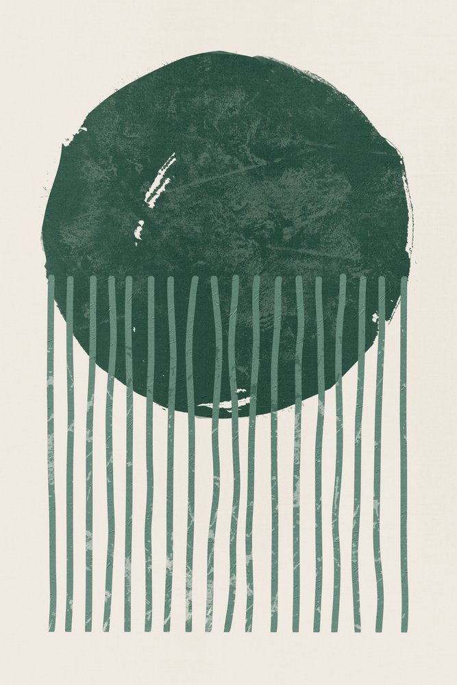 Abstract Green Lines by Ema Paraschiv