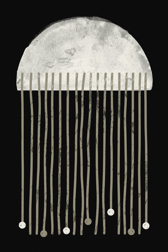 Abstract Rain Drops by Ema Paraschiv