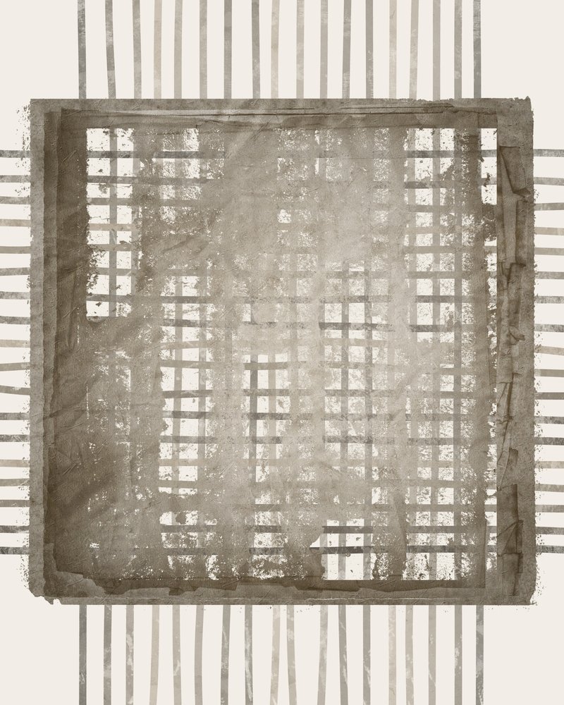 Aged Grid Abstract by Ema Paraschiv