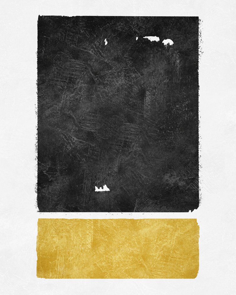 Black Gold Abstract by Ema Paraschiv