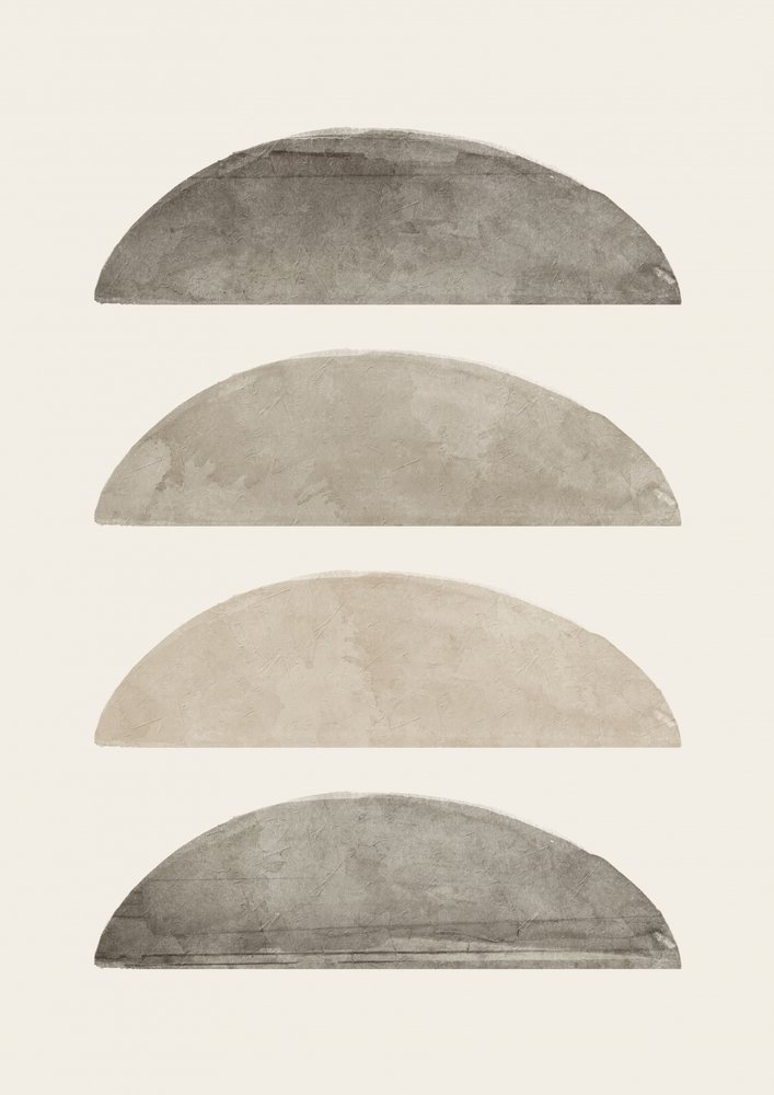 Calm Abstract Semicircles by Ema Paraschiv