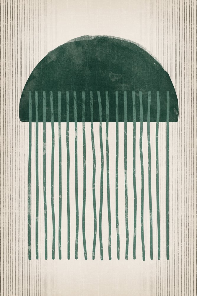 Dark Green Arch Lines by Ema Paraschiv