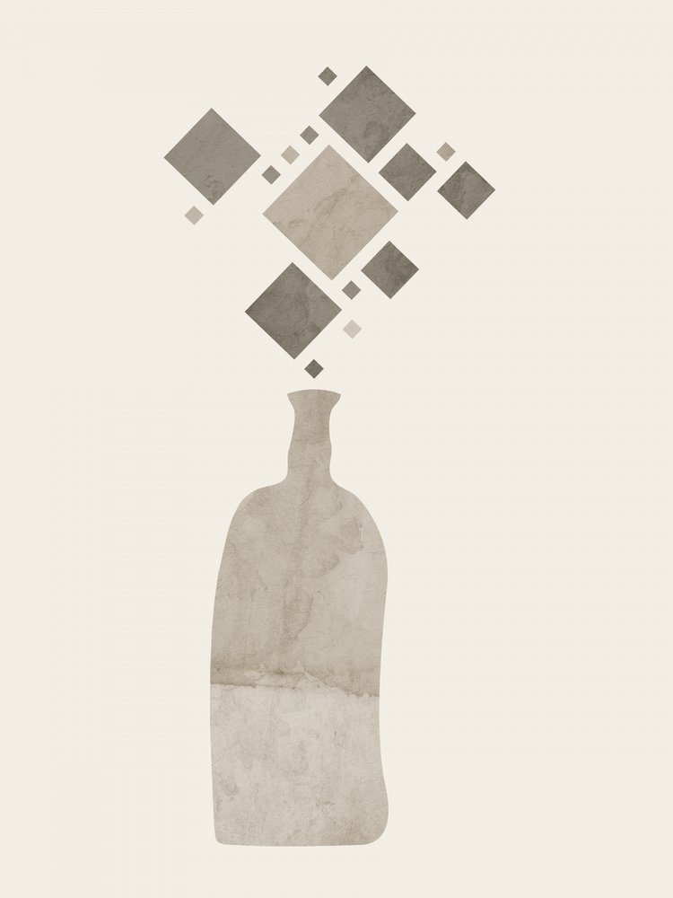 Floating Geometric Bottle by Ema Paraschiv