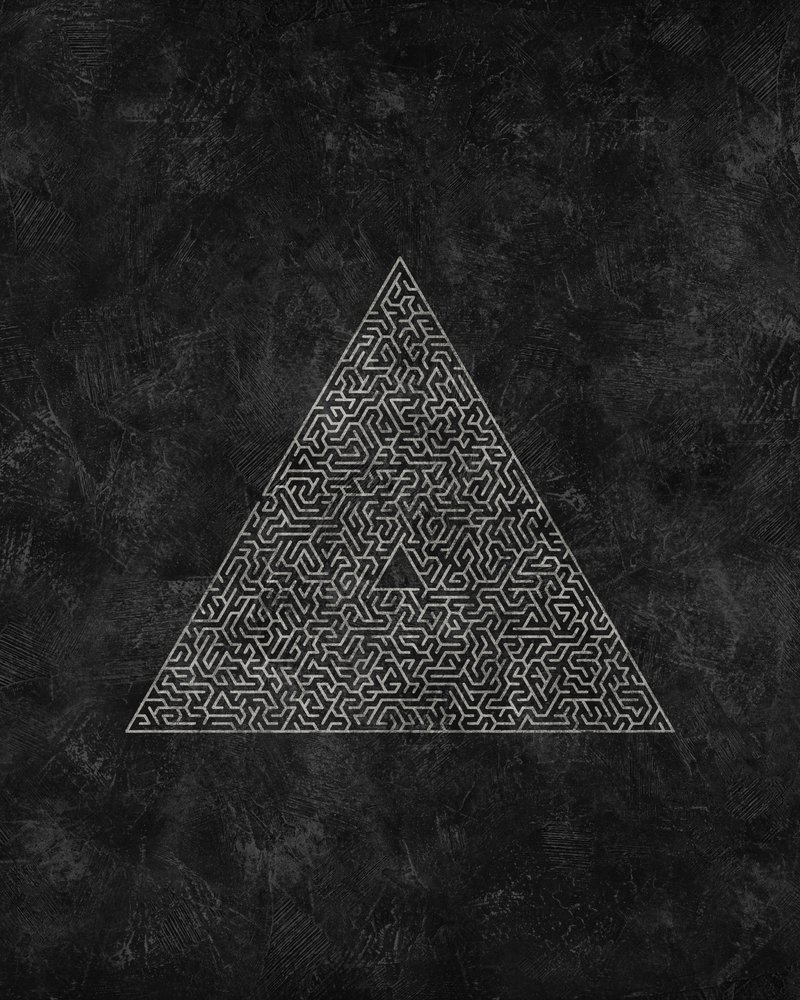 Geometric Maze Triangle by Ema Paraschiv