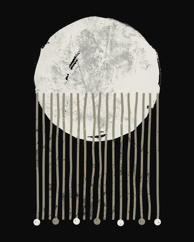 Minimal Moon Lines by Ema Paraschiv