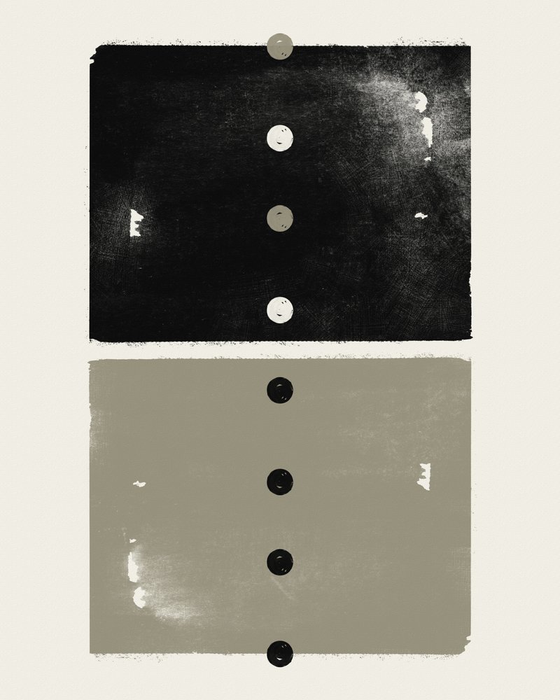 Monochrome Circles Stack by Ema Paraschiv