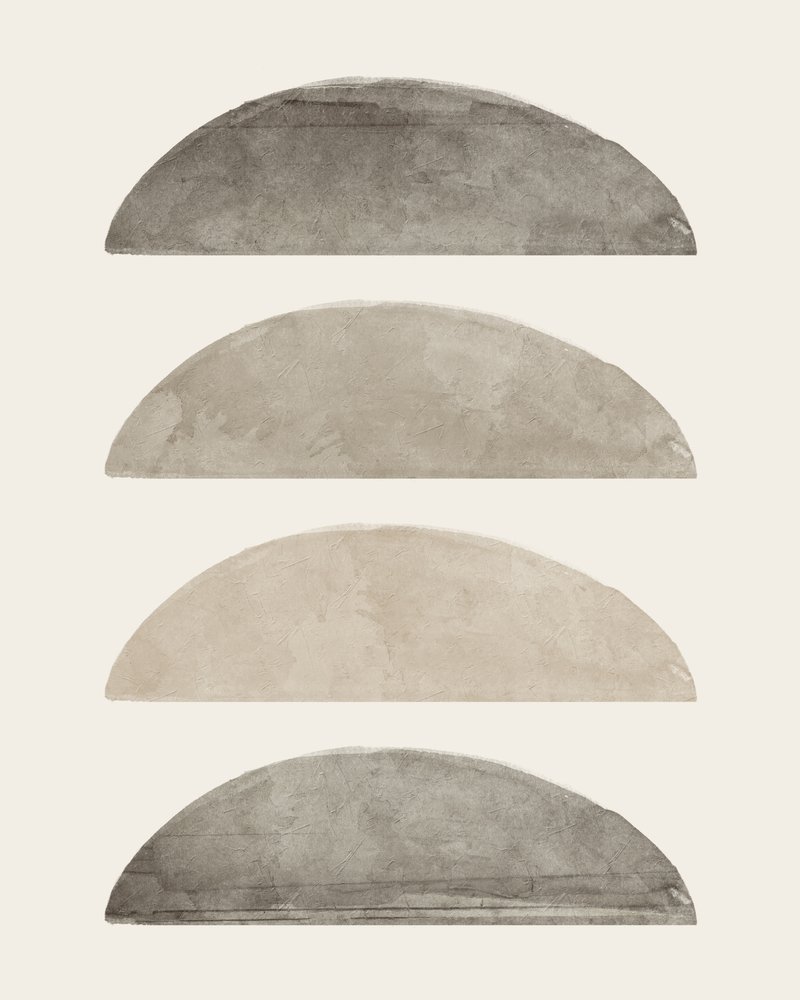 Neutral Arches Abstract by Ema Paraschiv