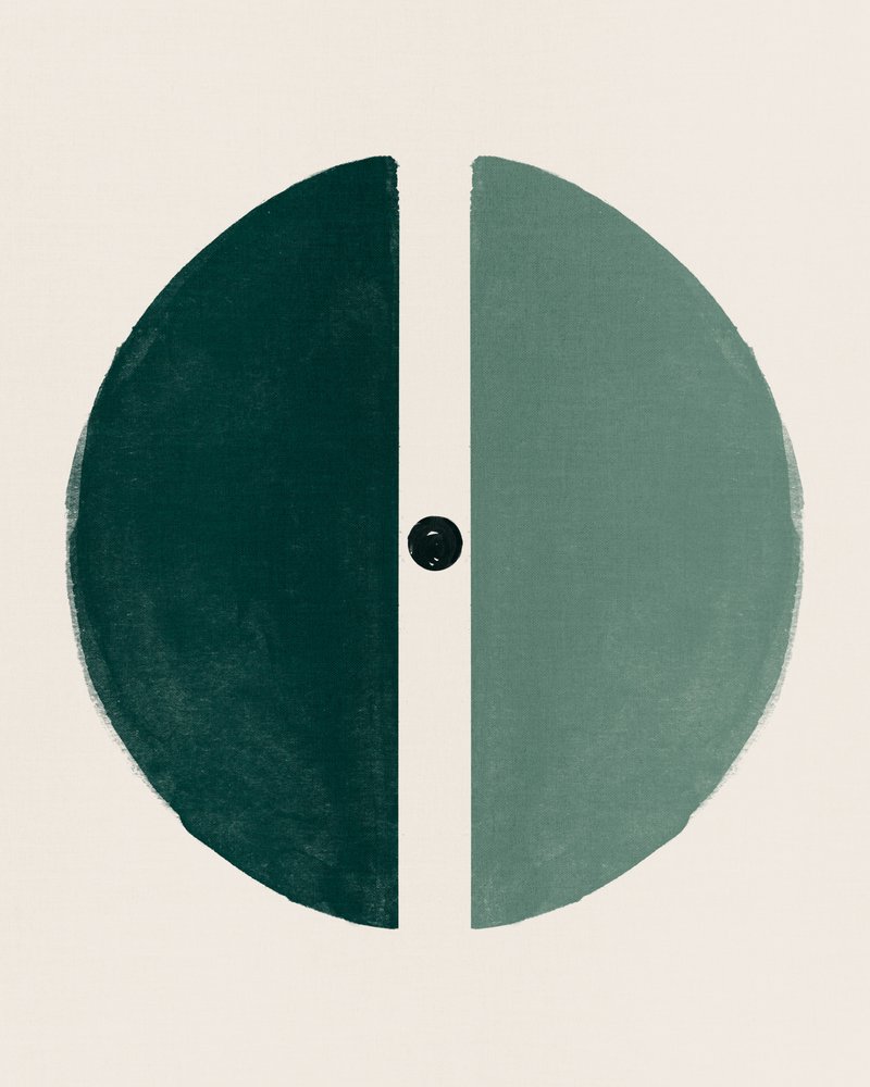 Split Green Circle by Ema Paraschiv