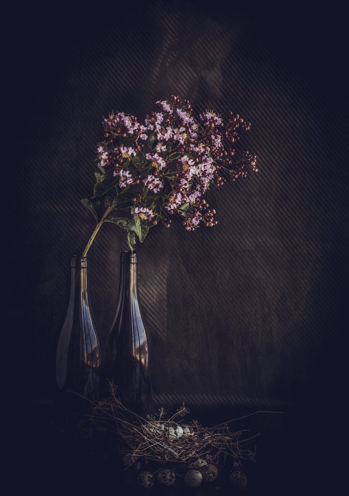 Rustic Floral Still Life by Farid Kazamil