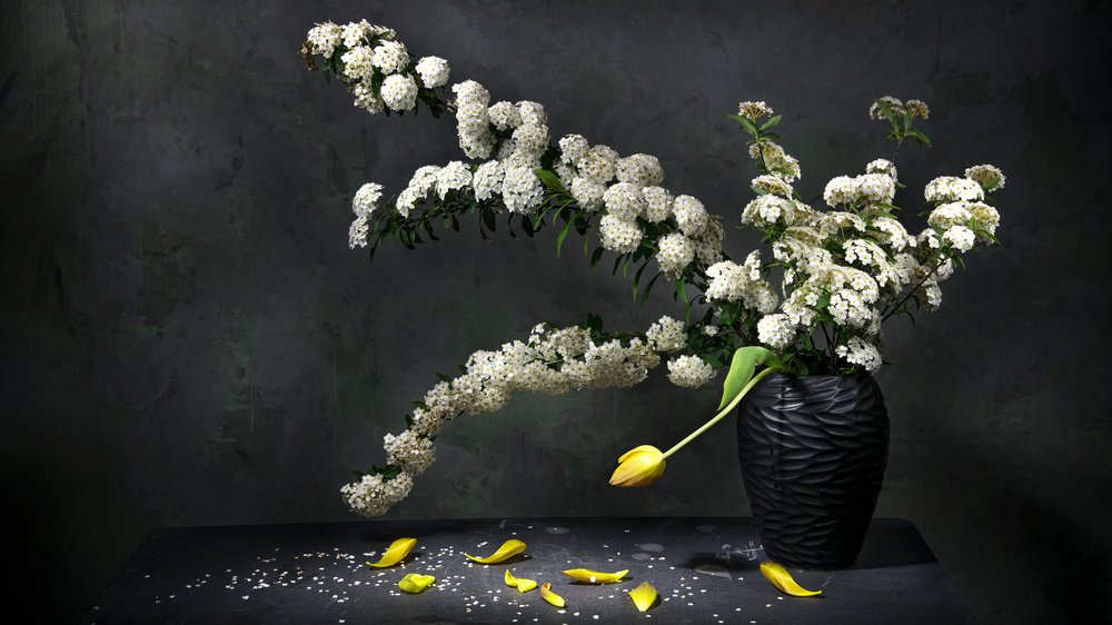 Elegant Floral Still Life by Felice Angelino