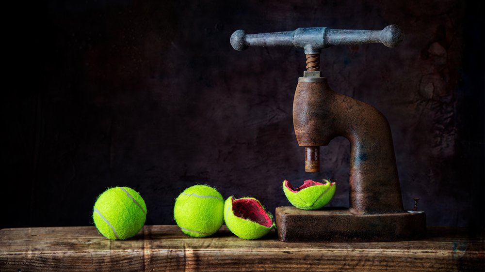 Pressed Tennis Balls by Felice Angelino
