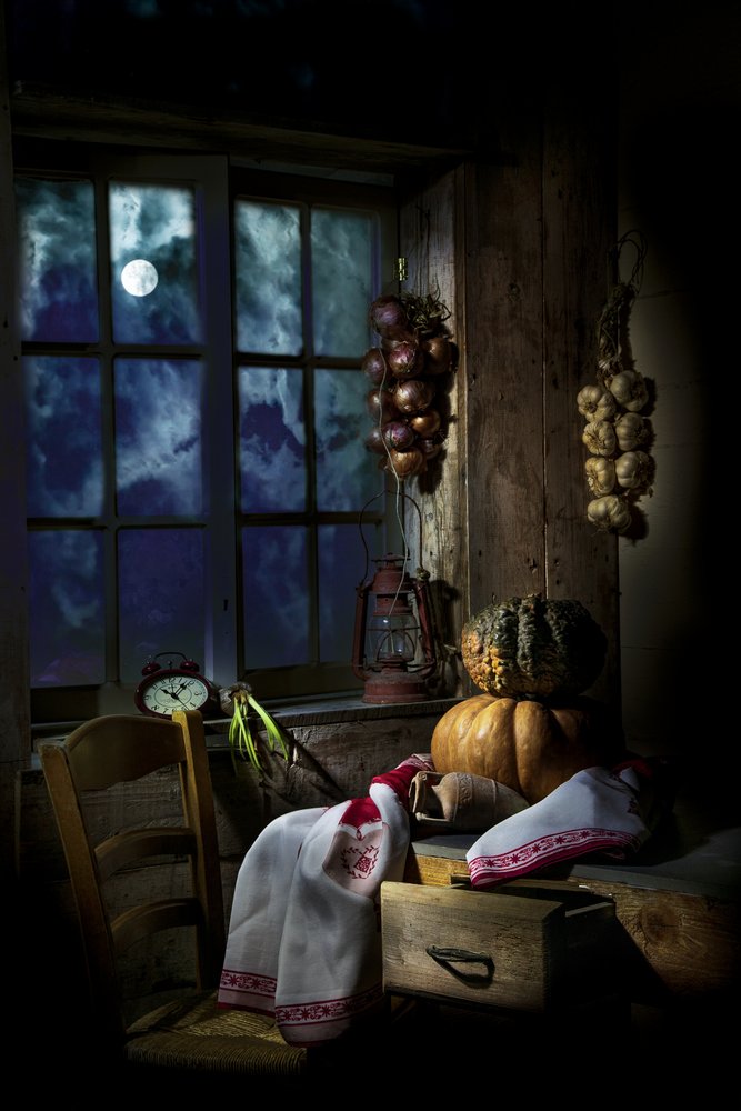 Rustic Moonlit Harvest by Felice Angelino