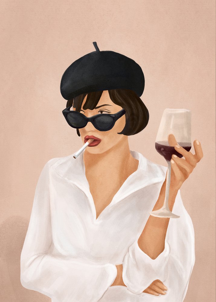 Chic Smoking Lady by Flow Line