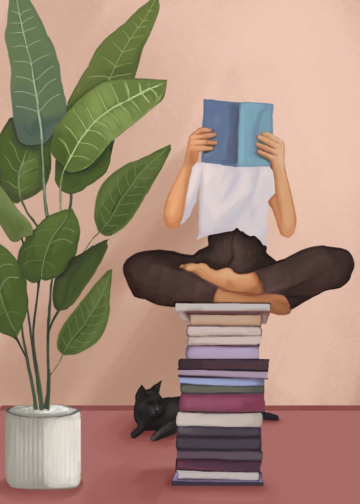 Cozy Reading Moment by Flow Line