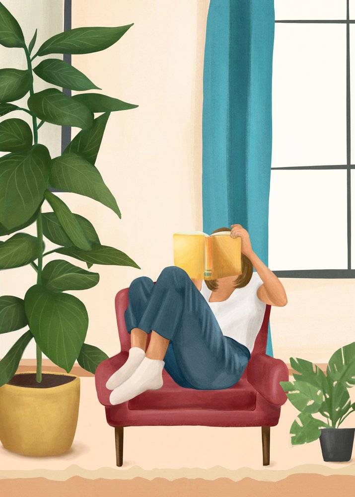 Cozy Reading Moment by Flow Line
