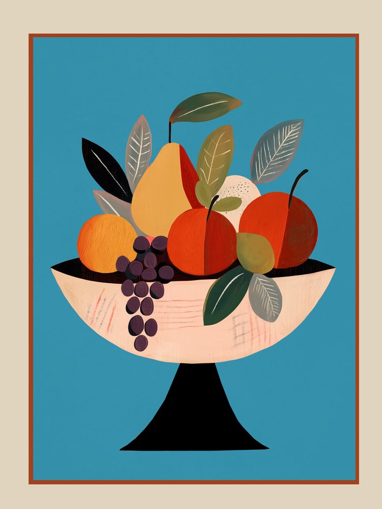 Vibrant Fruit Bowl by Flow Line