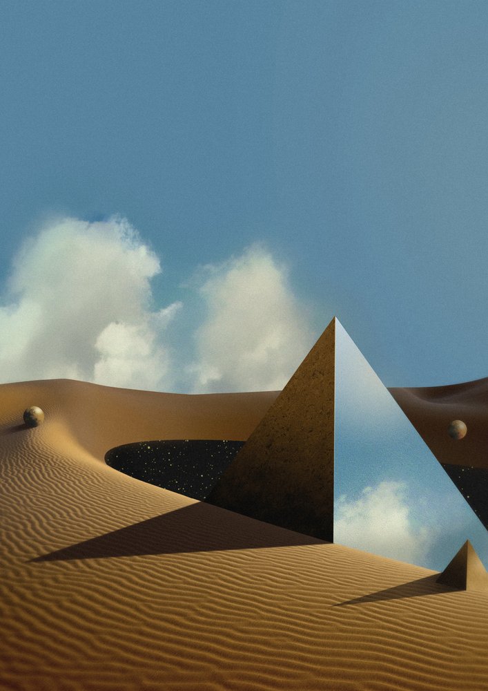 Surreal Desert Pyramid by Fran Rodríguez