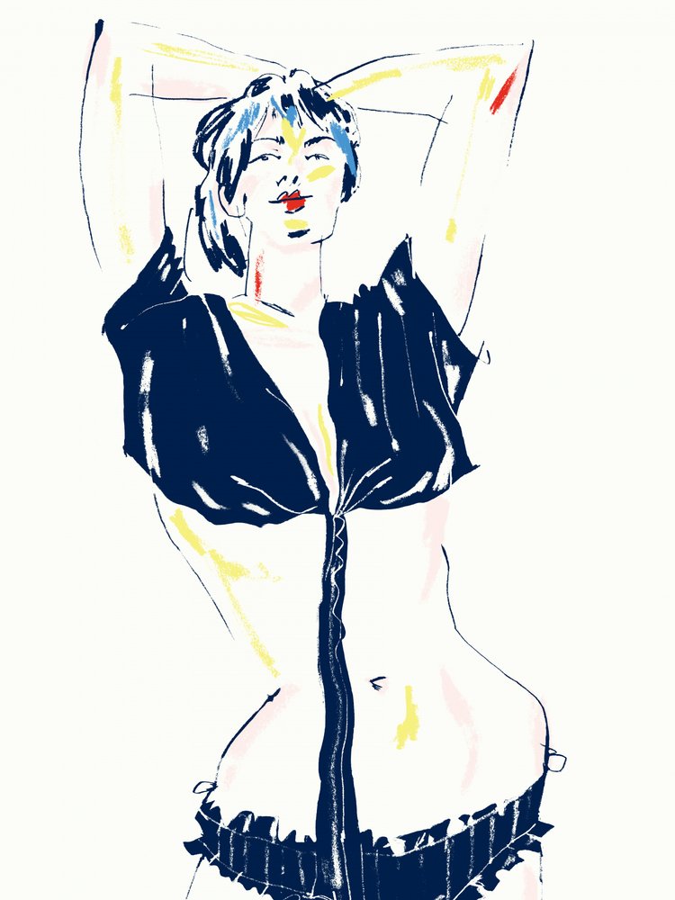 Confident Lingerie Pose by Francesco Gulina