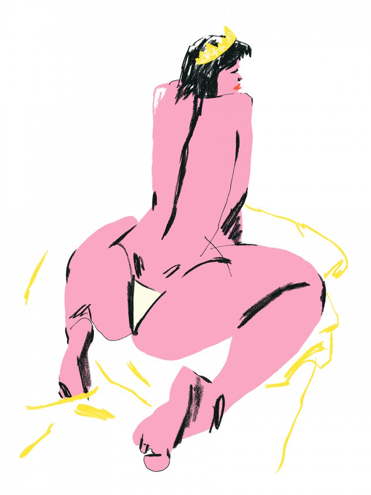 Female Nude Back View by Francesco Gulina