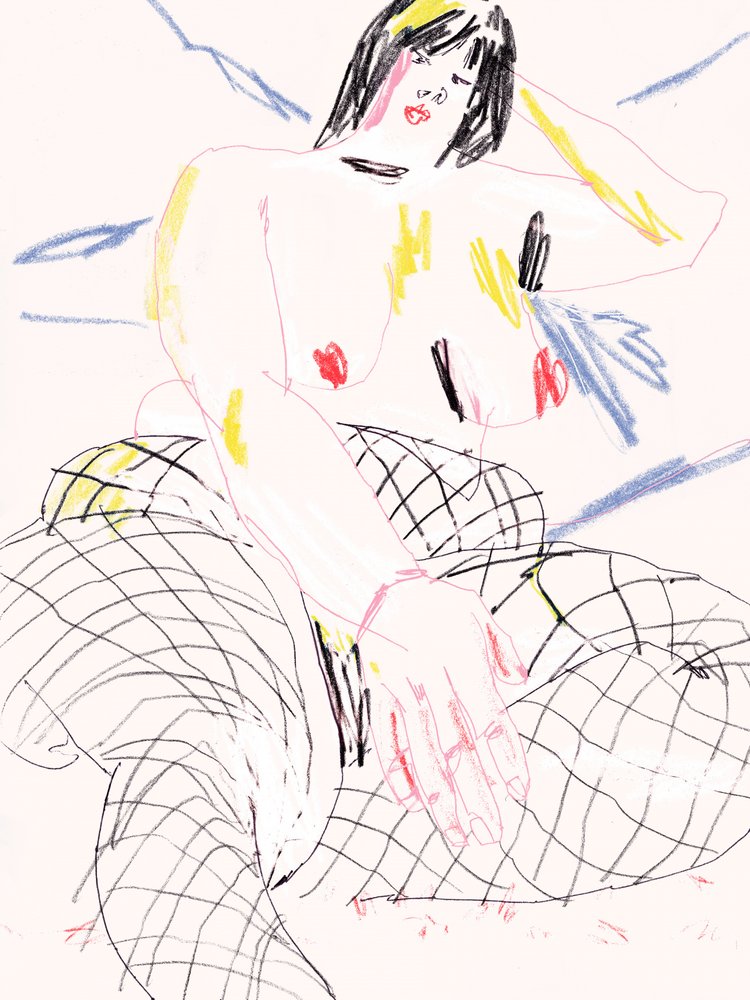 Sensual Figure In Fishnets by Francesco Gulina