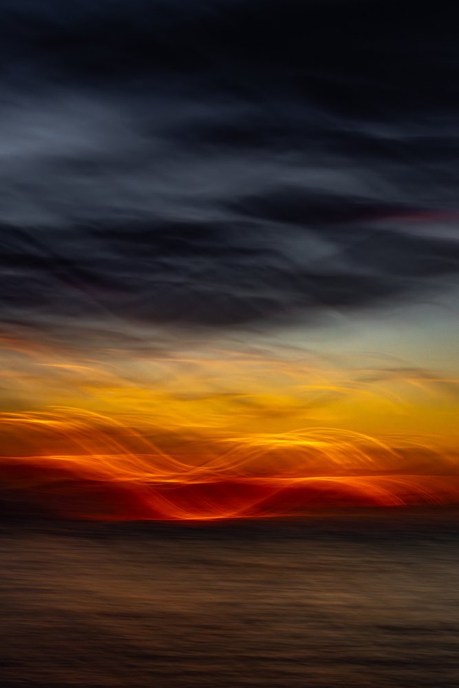 Vibrant Ocean Sunset by Franco Tessarolo