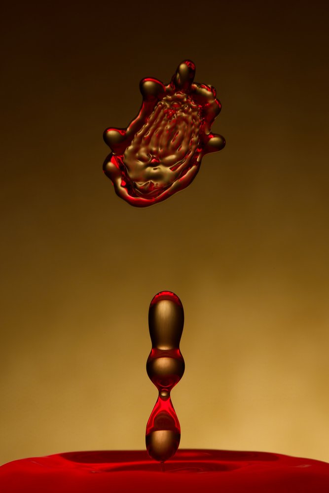 Dynamic Gold Red Splash by Francois Casanova