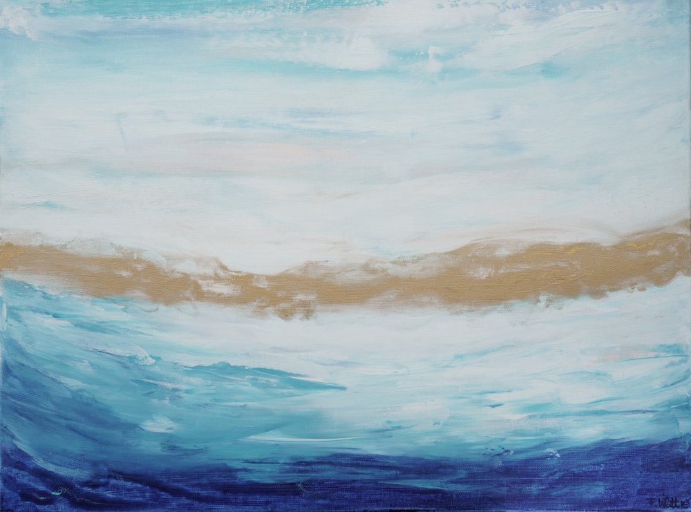 Coastal Gold and Blue by Françoise Wattré