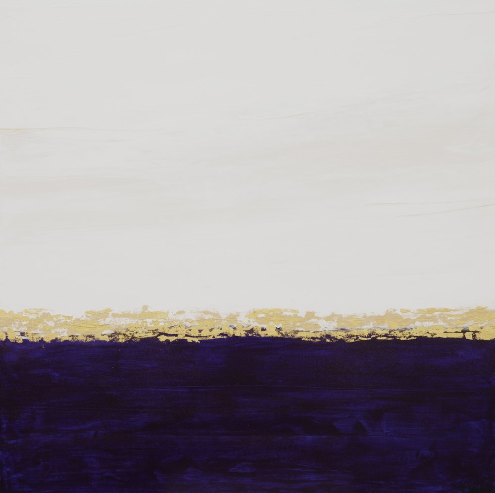 Deep Purple Gold Horizon by Françoise Wattré