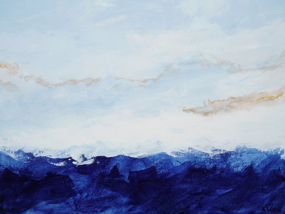 Golden Blue Horizon by Françoise Wattré