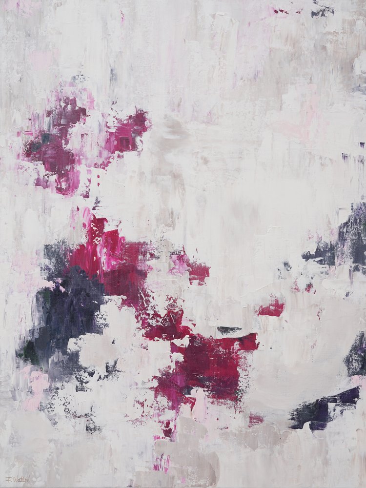 Vibrant Pink Abstract by Françoise Wattré