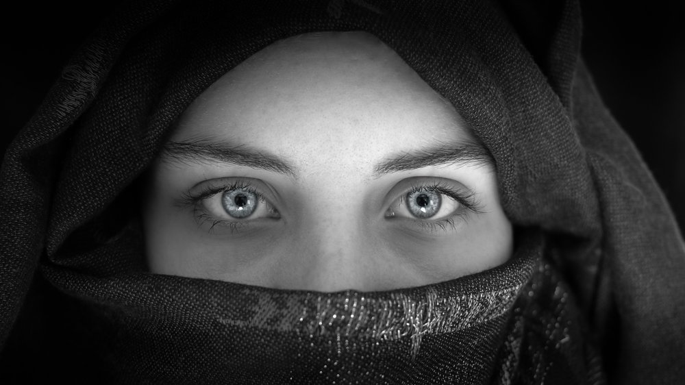 Intense Veiled Eyes by Franziskus Pfleghart
