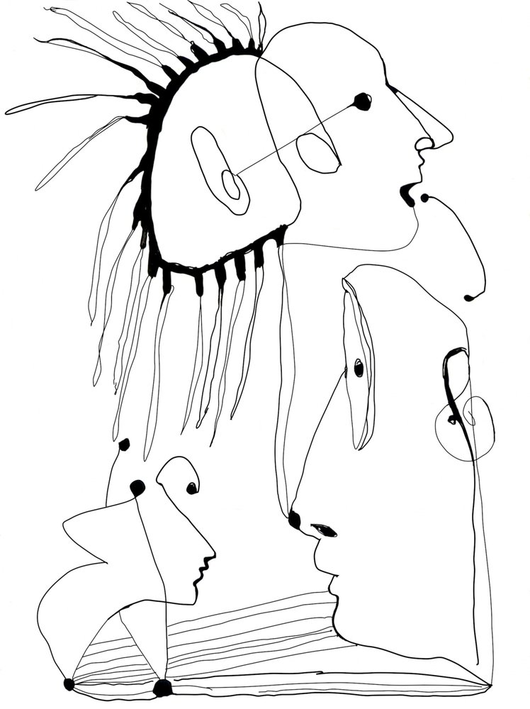 Abstract Line Faces by Frederic Belaubre
