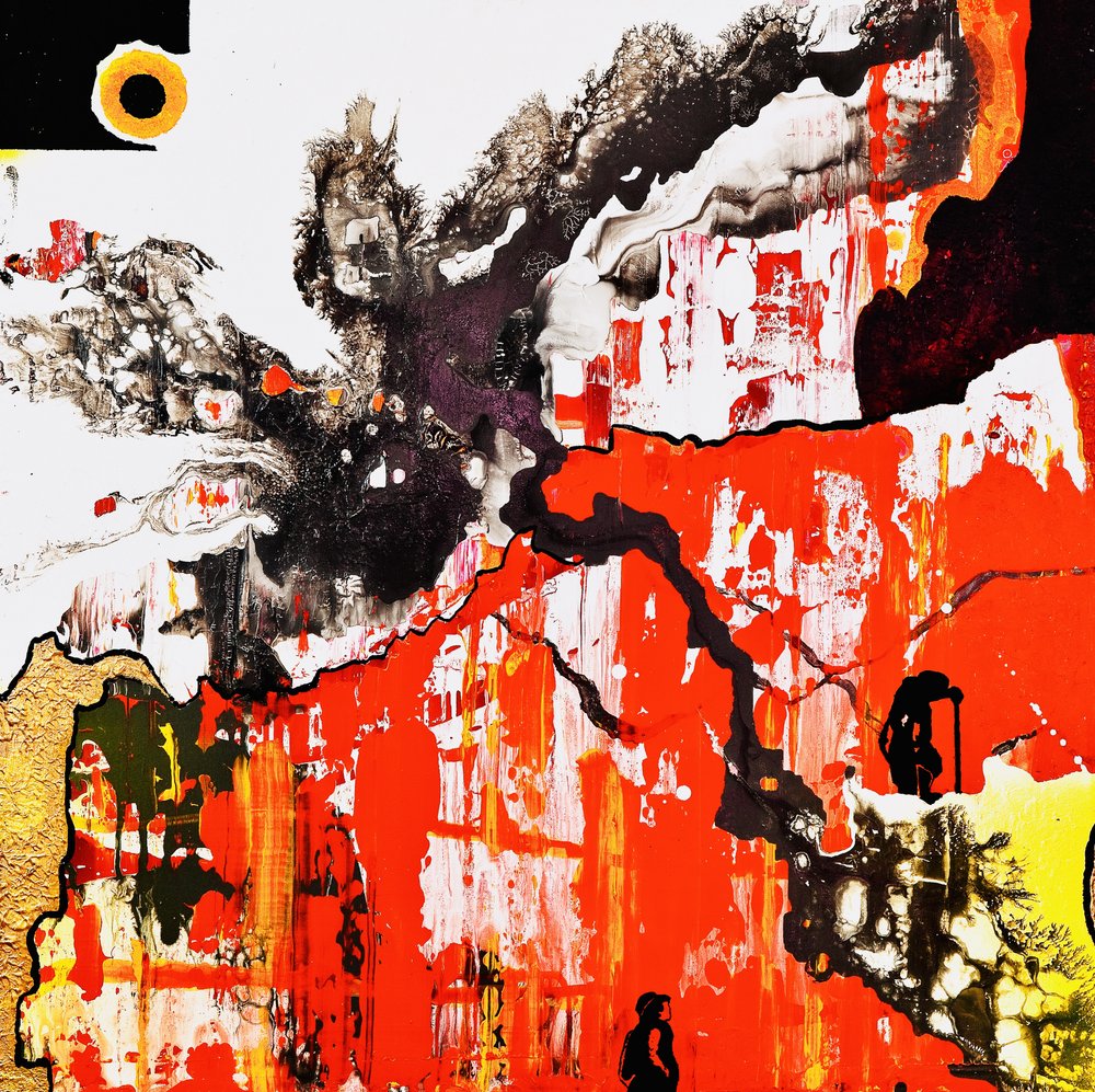 Bold Orange Abstract by Fredrik Olsen